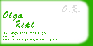 olga ripl business card